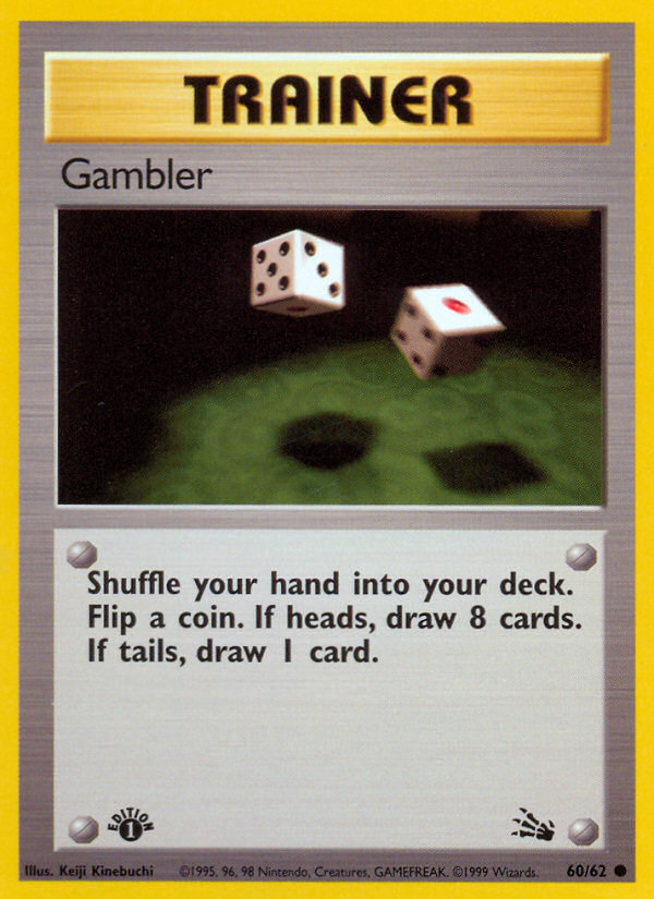 Gambler (60/62) [Fossil 1st Edition] | Kessel Run Games Inc. 