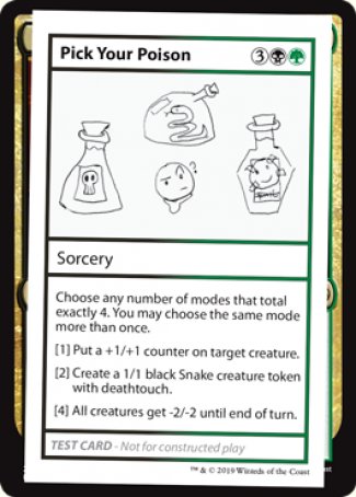 Pick Your Poison (2021 Edition) [Mystery Booster Playtest Cards] | Kessel Run Games Inc. 