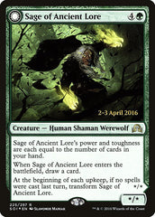 Sage of Ancient Lore // Werewolf of Ancient Hunger [Shadows over Innistrad Prerelease Promos] | Kessel Run Games Inc. 