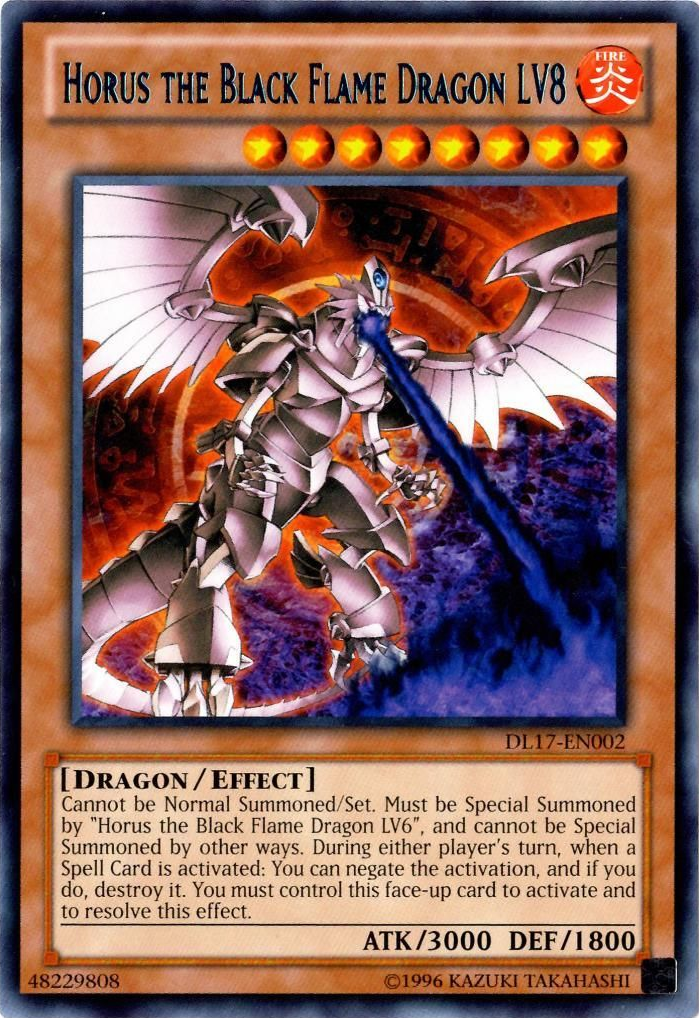 Horus the Black Flame Dragon LV8 (Blue) [DL17-EN002] Rare | Kessel Run Games Inc. 