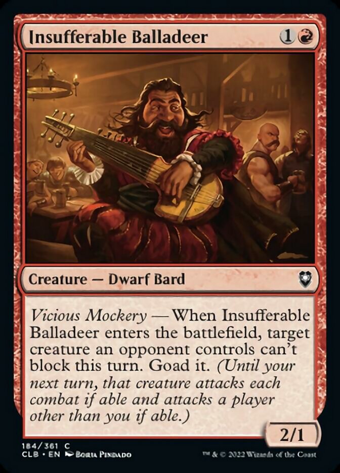 Insufferable Balladeer [Commander Legends: Battle for Baldur's Gate] | Kessel Run Games Inc. 