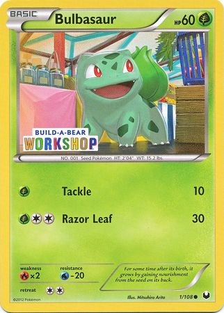 Bulbasaur (1/108) (Build A Bear Workshop Exclusive) [Black & White: Dark Explorers] | Kessel Run Games Inc. 