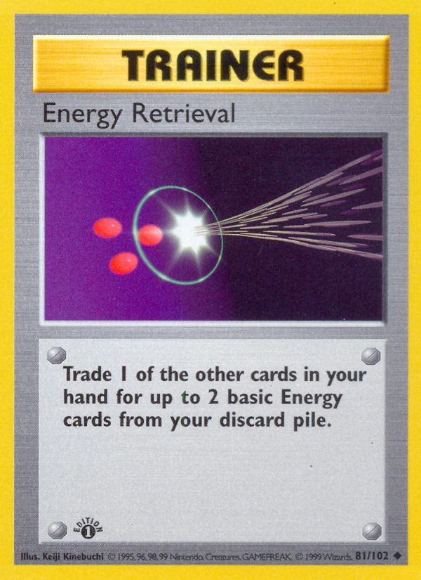 Energy Retrieval (81/102) (Shadowless) [Base Set 1st Edition] | Kessel Run Games Inc. 