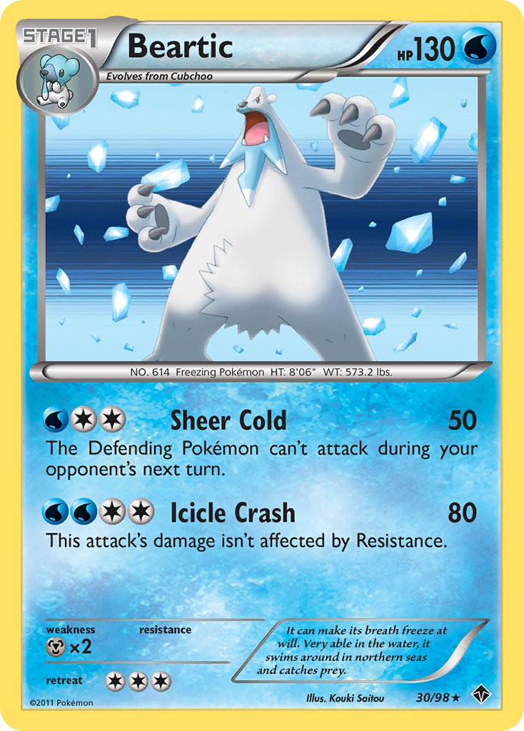 Beartic (30/98) (Cracked Ice Holo) (Blister Exclusive) [Black & White: Emerging Powers] | Kessel Run Games Inc. 