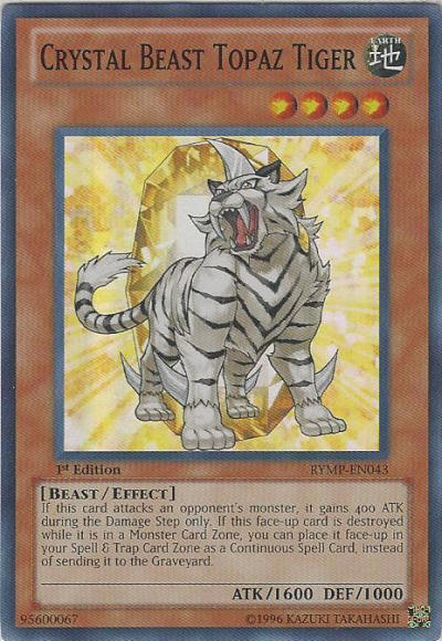 Crystal Beast Topaz Tiger [RYMP-EN043] Super Rare | Kessel Run Games Inc. 