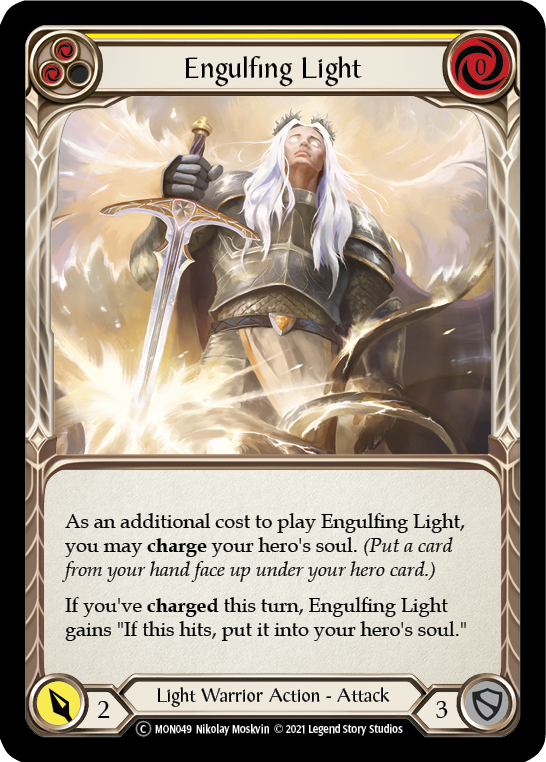 Engulfing Light (Yellow) [U-MON049-RF] (Monarch Unlimited)  Unlimited Rainbow Foil | Kessel Run Games Inc. 