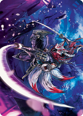 Blade-Blizzard Kitsune Art Card [Kamigawa: Neon Dynasty Art Series] | Kessel Run Games Inc. 