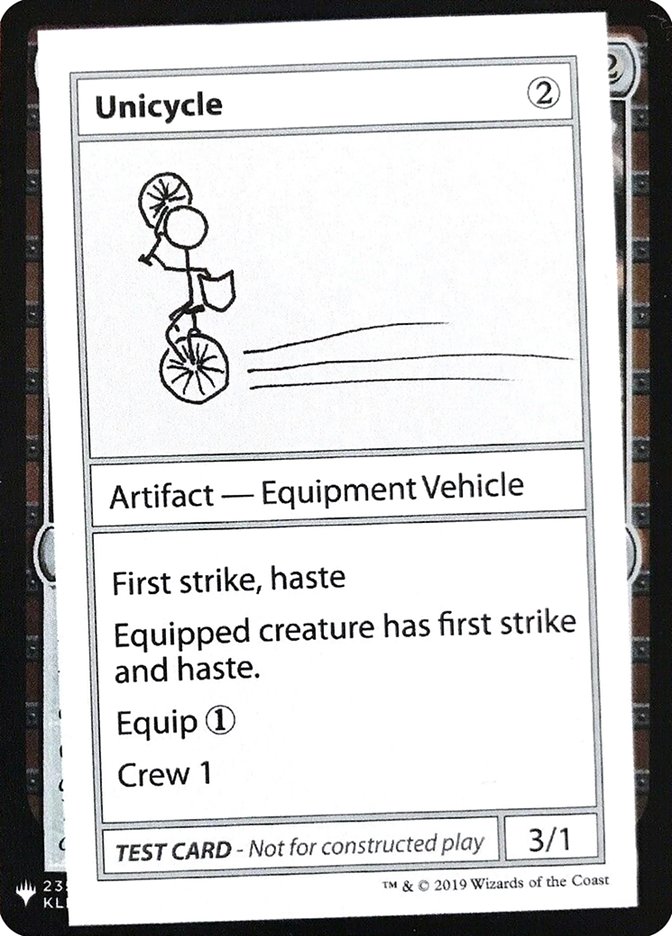 Unicycle [Mystery Booster Playtest Cards] | Kessel Run Games Inc. 