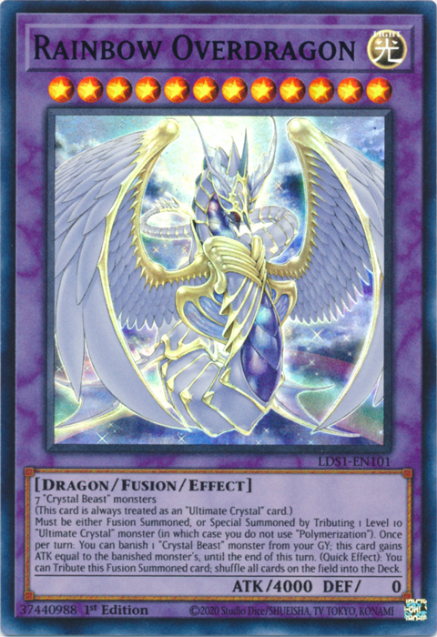 Rainbow Overdragon (Blue) [LDS1-EN101] Ultra Rare | Kessel Run Games Inc. 