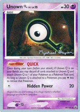 Unown Q LV.15 (49/100) (Happy Luck - Mychael Bryan) [World Championships 2010] | Kessel Run Games Inc. 