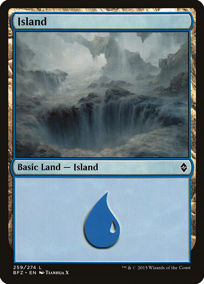 Island (259) [Battle for Zendikar] | Kessel Run Games Inc. 