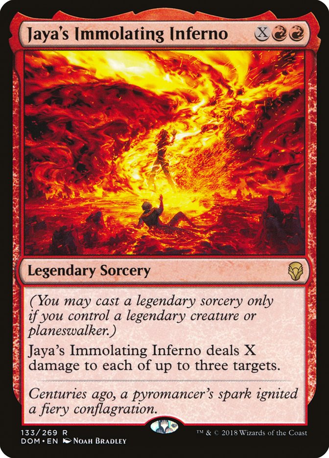 Jaya's Immolating Inferno [Dominaria] | Kessel Run Games Inc. 