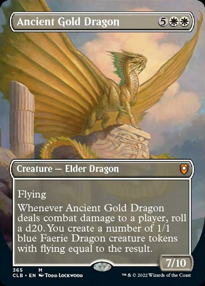 Ancient Gold Dragon (Borderless Alternate Art) [Commander Legends: Battle for Baldur's Gate] | Kessel Run Games Inc. 