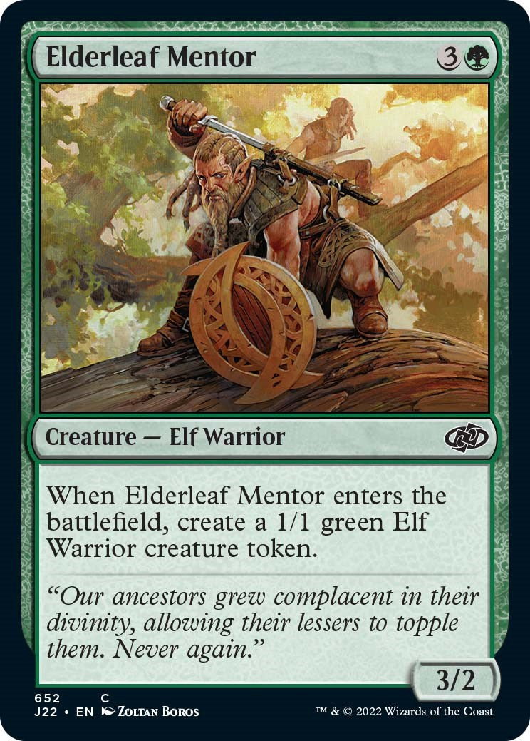 Elderleaf Mentor [Jumpstart 2022] | Kessel Run Games Inc. 