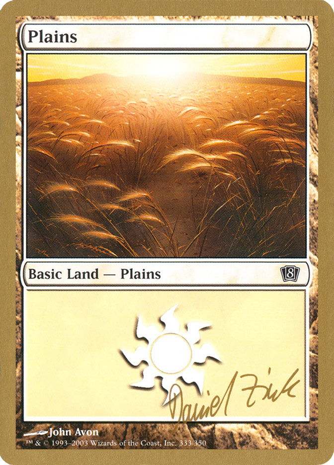 Plains (dz333) (Daniel Zink) [World Championship Decks 2003] | Kessel Run Games Inc. 