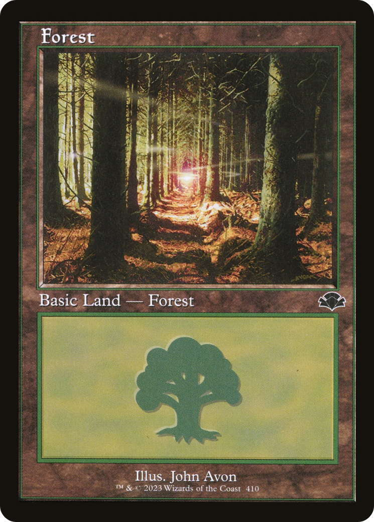 Forest (410) (Retro) [Dominaria Remastered] | Kessel Run Games Inc. 