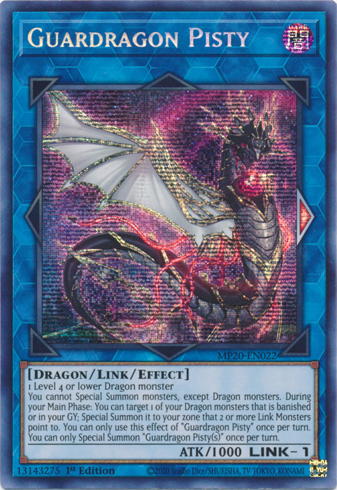 Guardragon Pisty [MP20-EN022] Prismatic Secret Rare | Kessel Run Games Inc. 