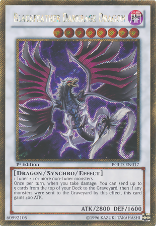 Blackfeather Darkrage Dragon [PGLD-EN017] Gold Secret Rare | Kessel Run Games Inc. 
