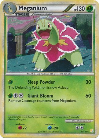 Meganium (26/123) (Cracked Ice Holo) [HeartGold & SoulSilver: Base Set] | Kessel Run Games Inc. 