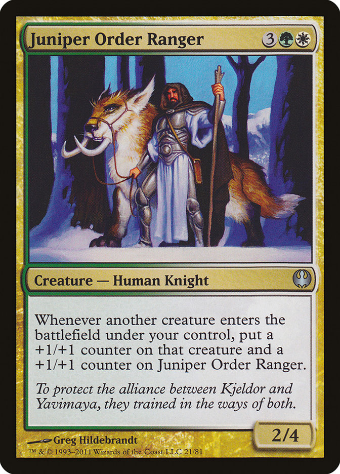 Juniper Order Ranger [Duel Decks: Knights vs. Dragons] | Kessel Run Games Inc. 