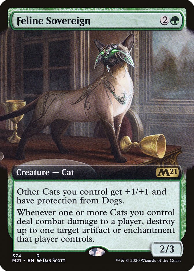 Feline Sovereign (Extended Art) [Core Set 2021] | Kessel Run Games Inc. 