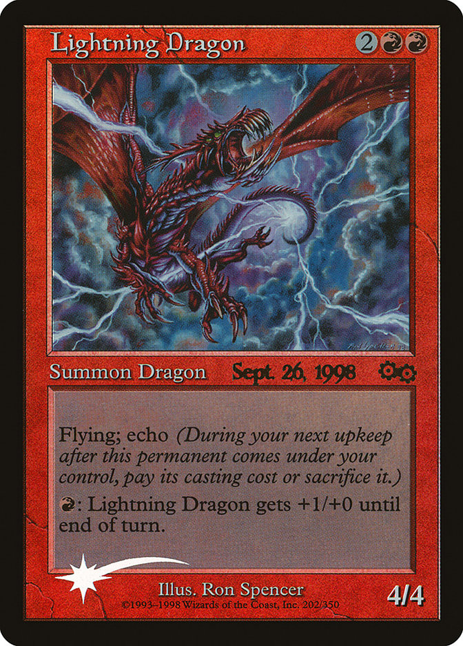 Lightning Dragon [Urza's Saga Promos] | Kessel Run Games Inc. 