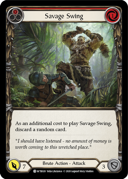 Savage Swing (Red) [U-WTR020] (Welcome to Rathe Unlimited)  Unlimited Normal | Kessel Run Games Inc. 
