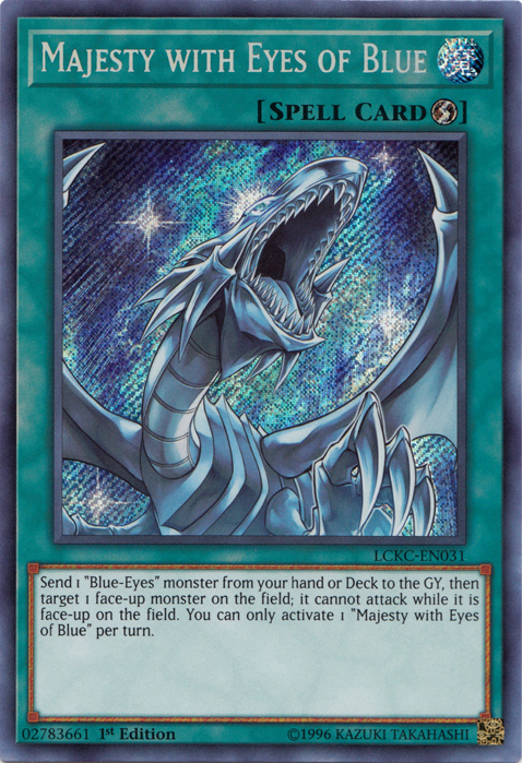 Majesty with Eyes of Blue [LCKC-EN031] Secret Rare | Kessel Run Games Inc. 