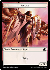Bird // Angel (0002) Double-Sided Token [Ravnica Remastered Tokens] | Kessel Run Games Inc. 
