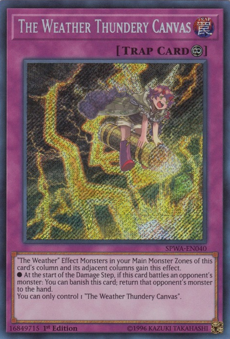 The Weather Thundery Canvas [SPWA-EN040] Secret Rare | Kessel Run Games Inc. 