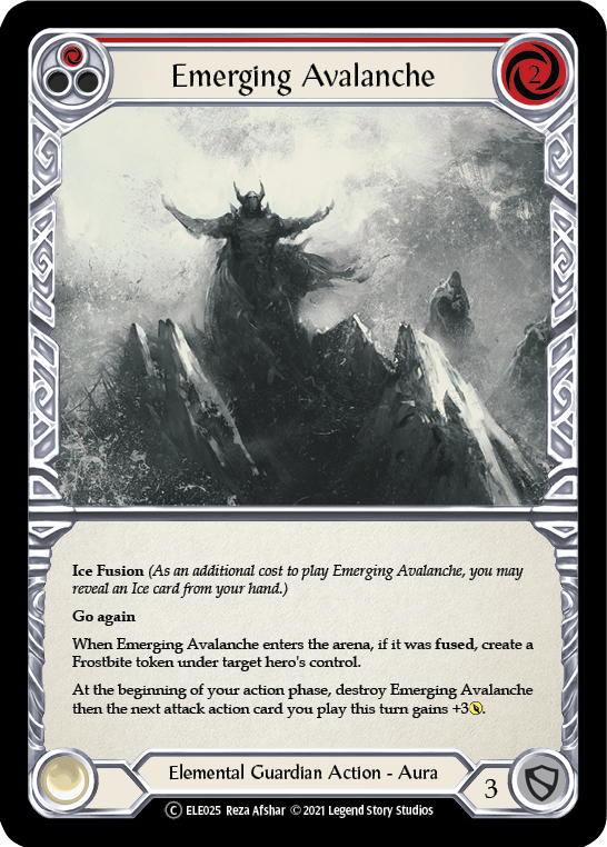 Emerging Avalanche (Red) [U-ELE025] (Tales of Aria Unlimited)  Unlimited Rainbow Foil | Kessel Run Games Inc. 