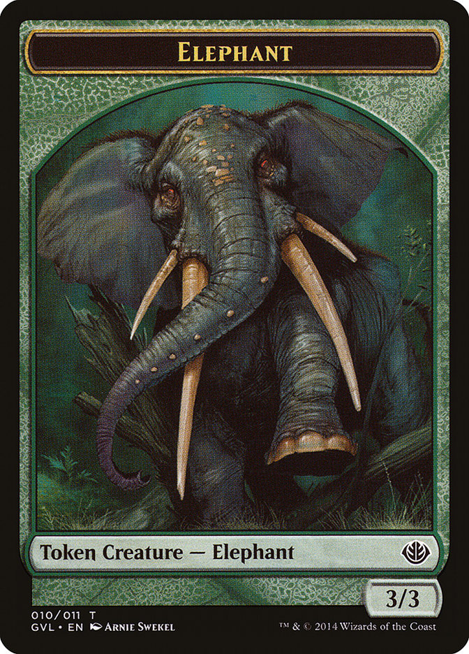 Elephant Token (Garruk vs. Liliana) [Duel Decks Anthology Tokens] | Kessel Run Games Inc. 