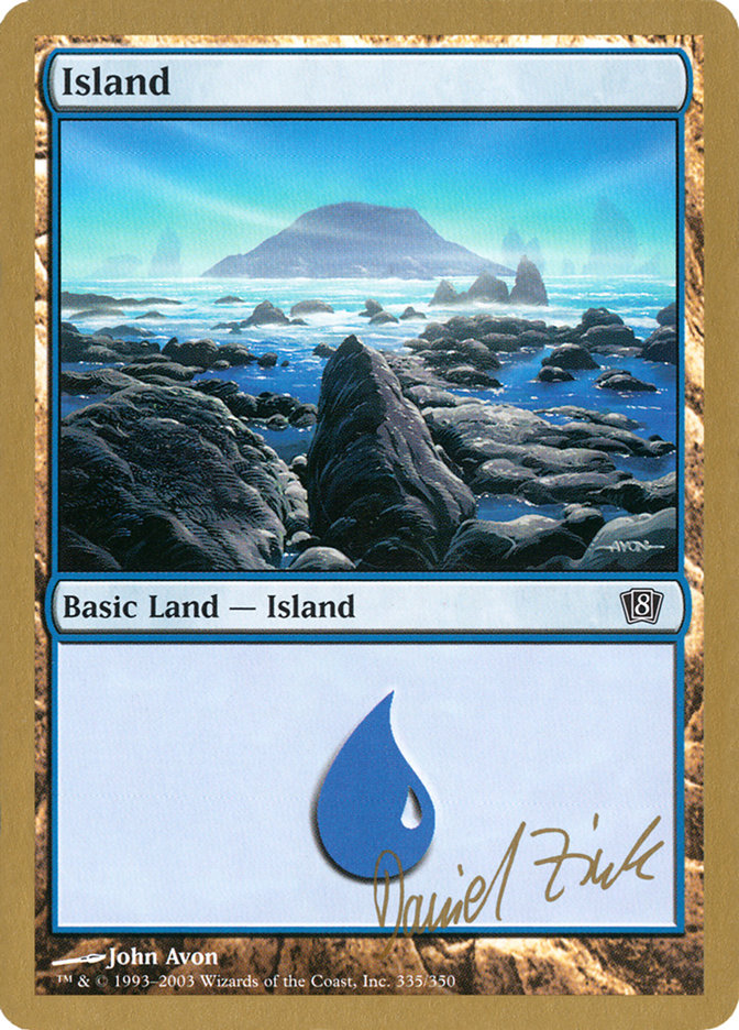 Island (dz335) (Daniel Zink) [World Championship Decks 2003] | Kessel Run Games Inc. 