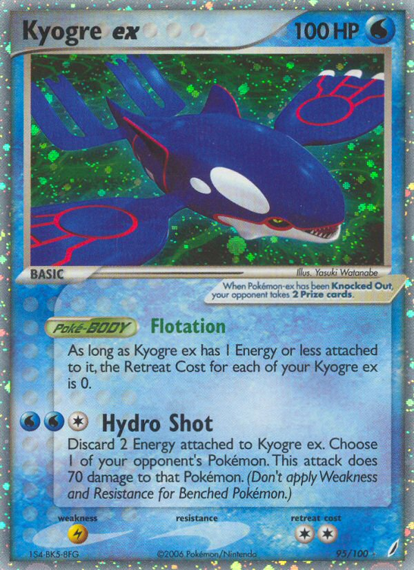 Kyogre ex (95/100) [EX: Crystal Guardians] | Kessel Run Games Inc. 