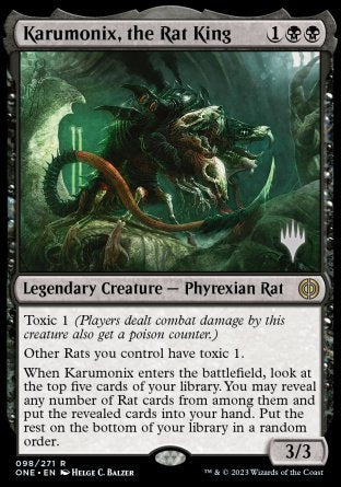 Karumonix, the Rat King (Promo Pack) [Phyrexia: All Will Be One Promos] | Kessel Run Games Inc. 