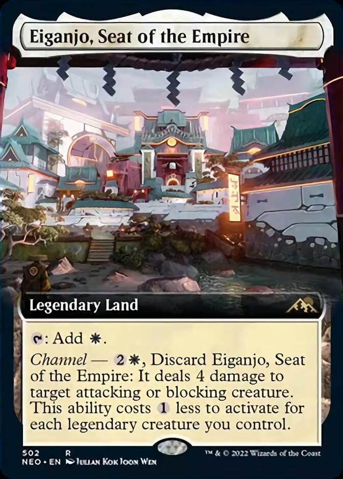 Eiganjo, Seat of the Empire (Extended Art) [Kamigawa: Neon Dynasty] | Kessel Run Games Inc. 