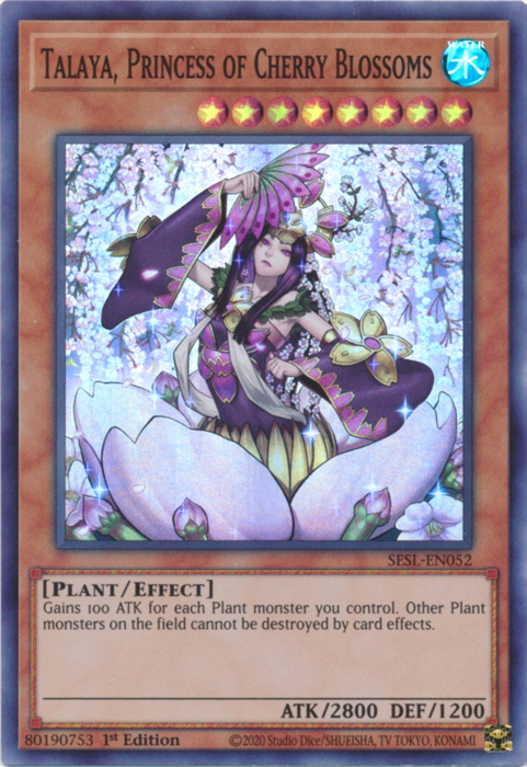 Talaya, Princess of Cherry Blossoms [SESL-EN052] Super Rare | Kessel Run Games Inc. 