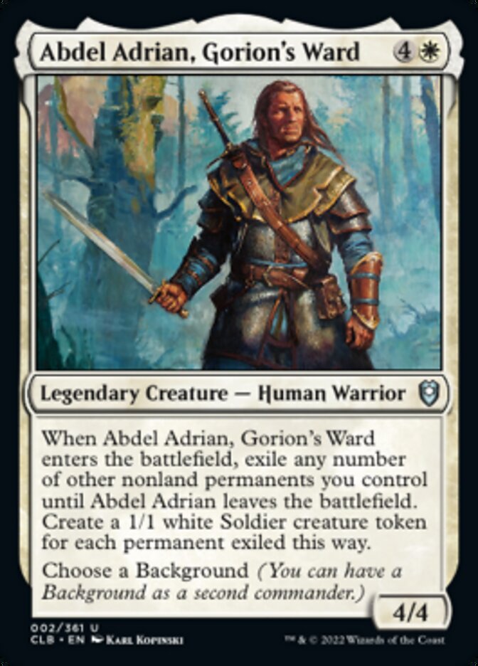 Abdel Adrian, Gorion's Ward [Commander Legends: Battle for Baldur's Gate] | Kessel Run Games Inc. 