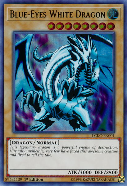Blue-Eyes White Dragon (Version 1) [LCKC-EN001] Ultra Rare | Kessel Run Games Inc. 