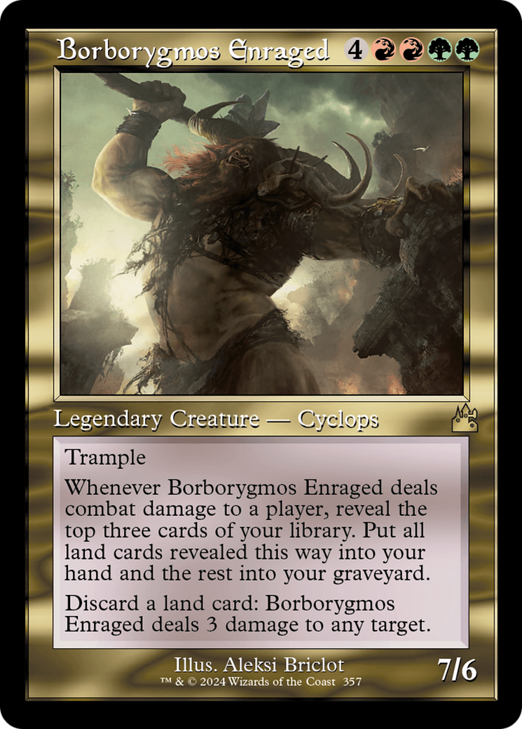 Borborygmos Enraged (Retro Frame) [Ravnica Remastered] | Kessel Run Games Inc. 