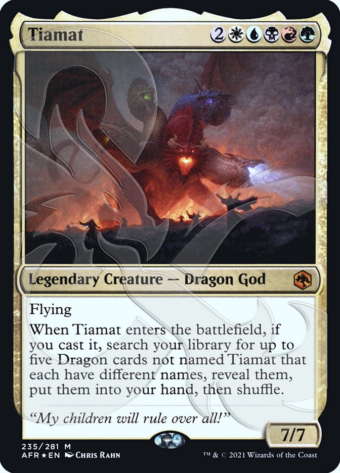 Tiamat (Ampersand Promo) [Dungeons & Dragons: Adventures in the Forgotten Realms Promos] | Kessel Run Games Inc. 