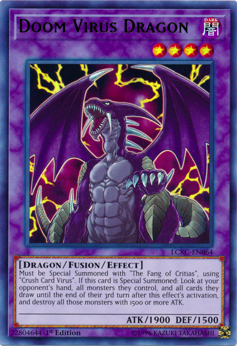 Doom Virus Dragon [LCKC-EN064] Ultra Rare | Kessel Run Games Inc. 