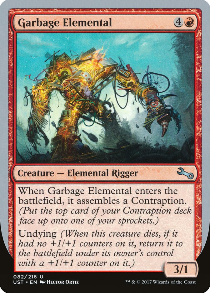 Garbage Elemental (3/1 Creature) [Unstable] | Kessel Run Games Inc. 