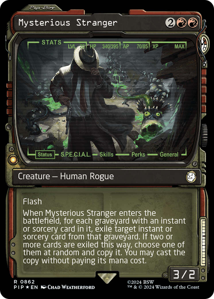 Mysterious Stranger (Showcase) (Surge Foil) [Fallout] | Kessel Run Games Inc. 