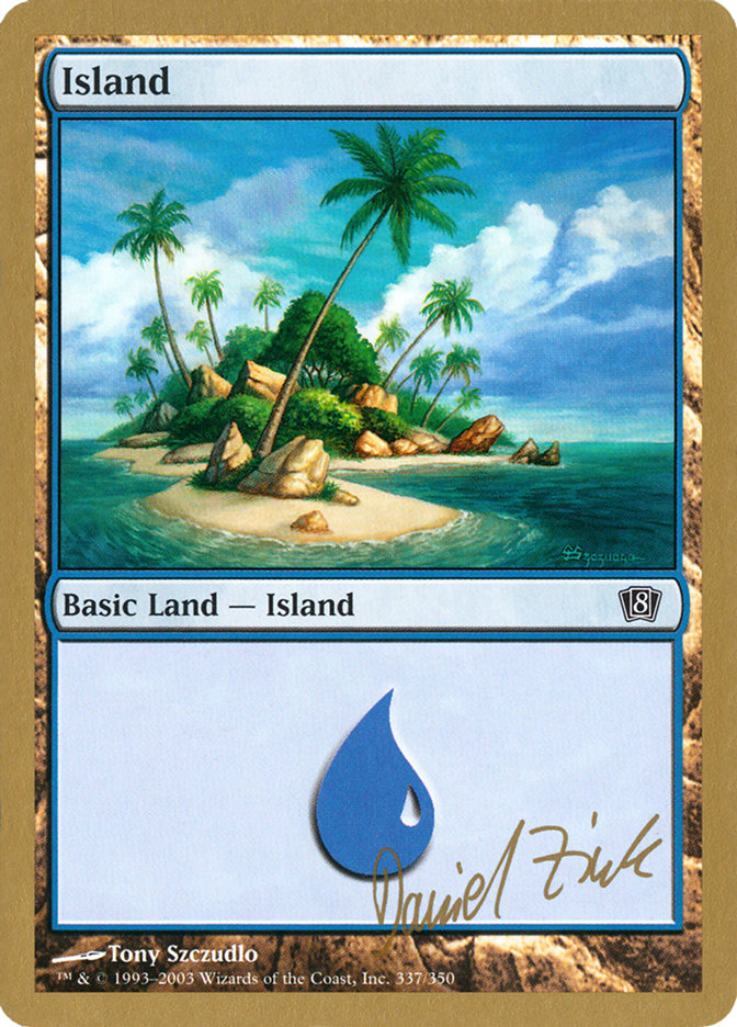 Island (dz337) (Daniel Zink) [World Championship Decks 2003] | Kessel Run Games Inc. 