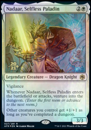 Nadaar, Selfless Paladin [Dungeons & Dragons: Adventures in the Forgotten Realms Prerelease Promos] | Kessel Run Games Inc. 