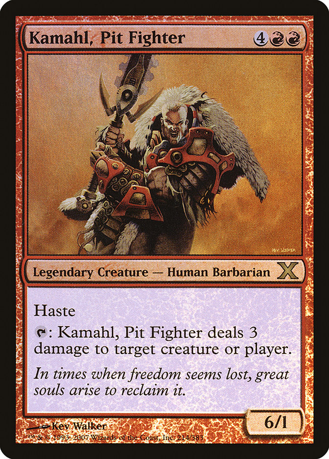 Kamahl, Pit Fighter (Premium Foil) [Tenth Edition] | Kessel Run Games Inc. 