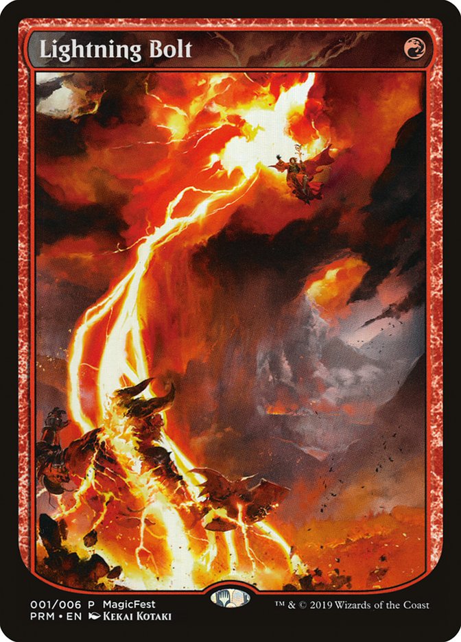 Lightning Bolt (Textless) [MagicFest 2019] | Kessel Run Games Inc. 