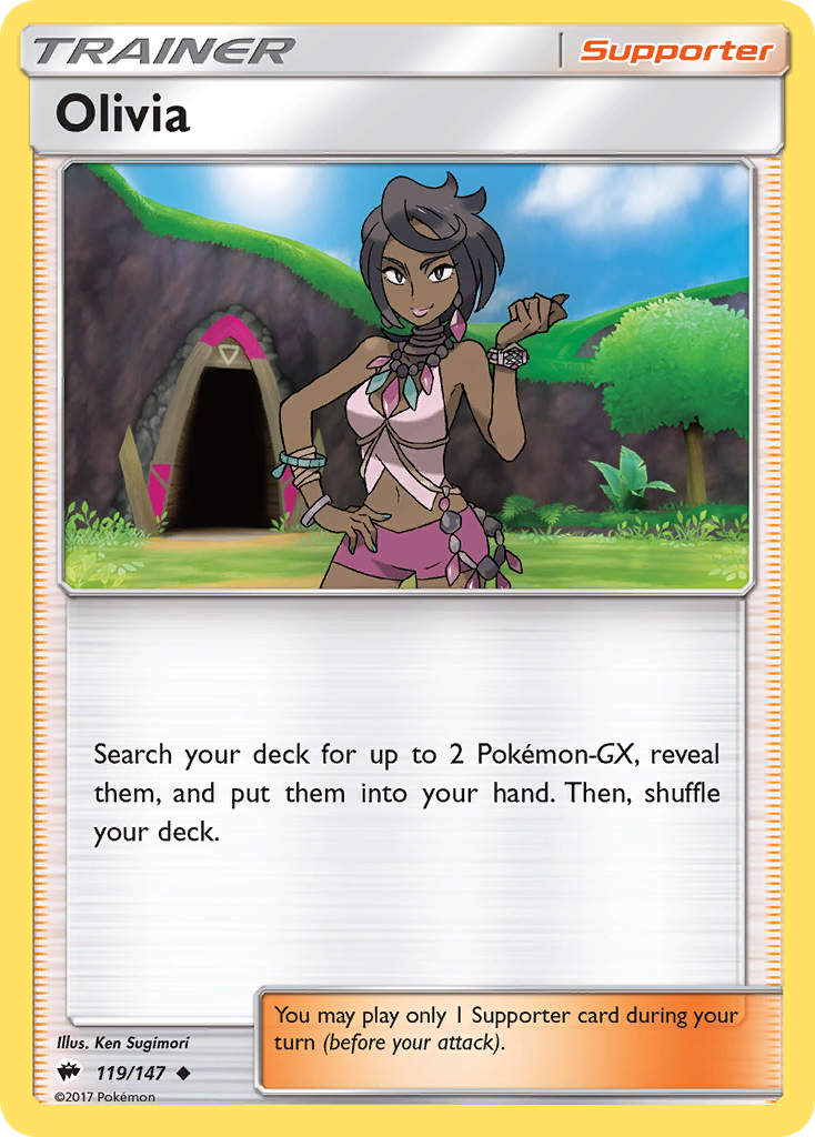 Olivia (119/147) [Sun & Moon: Burning Shadows] | Kessel Run Games Inc. 