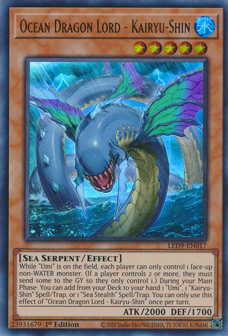 Ocean Dragon Lord - Kairyu-Shin [LED9-EN017] Ultra Rare | Kessel Run Games Inc. 